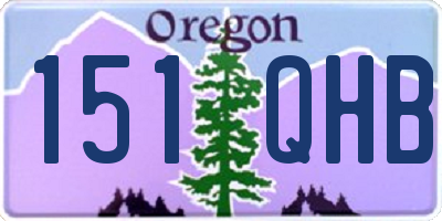 OR license plate 151QHB