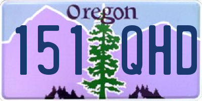 OR license plate 151QHD