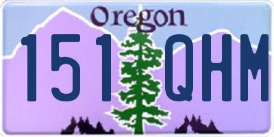 OR license plate 151QHM
