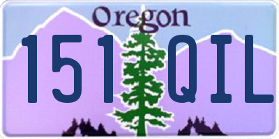 OR license plate 151QIL