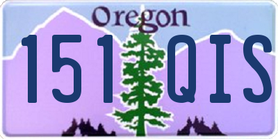 OR license plate 151QIS