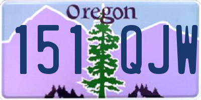 OR license plate 151QJW