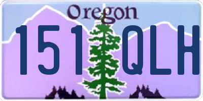 OR license plate 151QLH