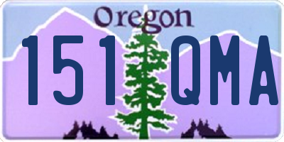OR license plate 151QMA