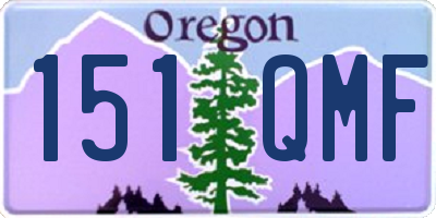 OR license plate 151QMF