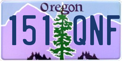 OR license plate 151QNF