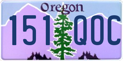 OR license plate 151QOC
