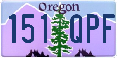OR license plate 151QPF