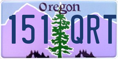 OR license plate 151QRT