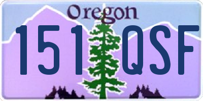 OR license plate 151QSF
