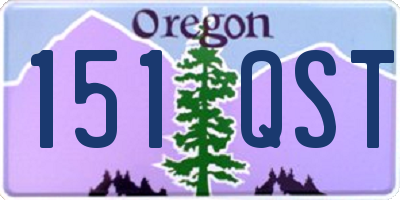 OR license plate 151QST