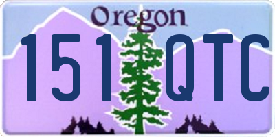 OR license plate 151QTC