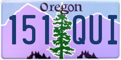 OR license plate 151QUI