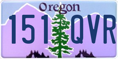 OR license plate 151QVR