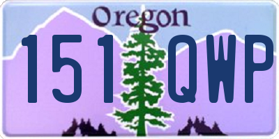 OR license plate 151QWP
