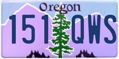 OR license plate 151QWS