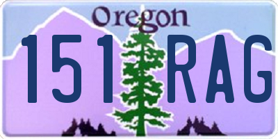 OR license plate 151RAG