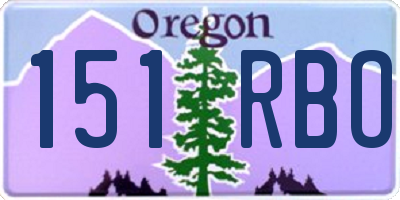 OR license plate 151RBO