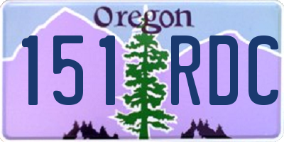OR license plate 151RDC