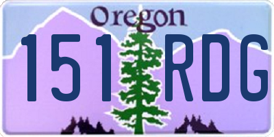 OR license plate 151RDG