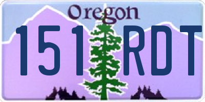 OR license plate 151RDT