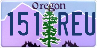 OR license plate 151REU