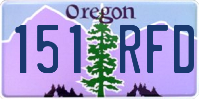 OR license plate 151RFD