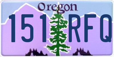 OR license plate 151RFQ