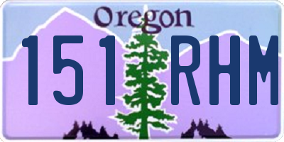 OR license plate 151RHM