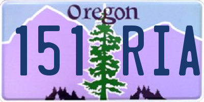 OR license plate 151RIA