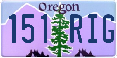 OR license plate 151RIG