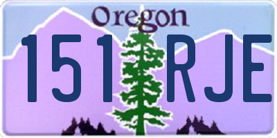 OR license plate 151RJE