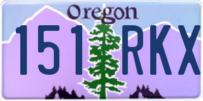 OR license plate 151RKX