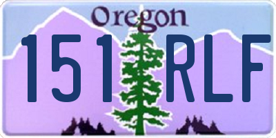 OR license plate 151RLF