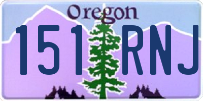 OR license plate 151RNJ