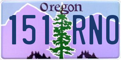 OR license plate 151RNO