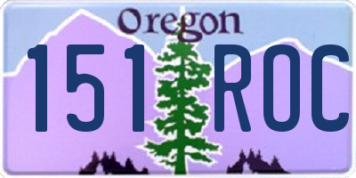 OR license plate 151ROC