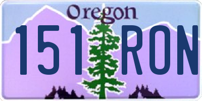 OR license plate 151RON