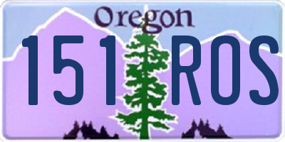OR license plate 151ROS