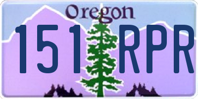 OR license plate 151RPR