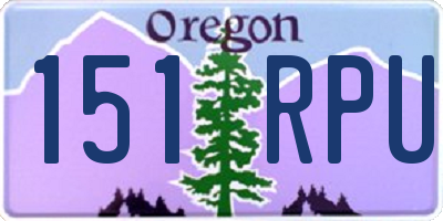 OR license plate 151RPU