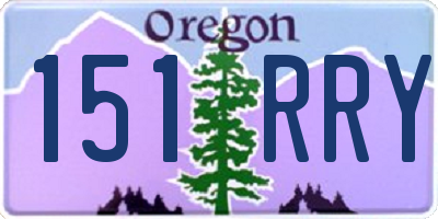 OR license plate 151RRY