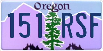 OR license plate 151RSF
