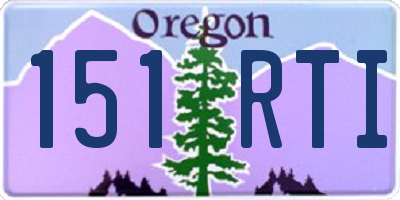 OR license plate 151RTI