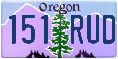 OR license plate 151RUD