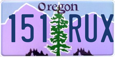 OR license plate 151RUX