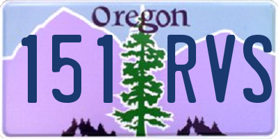 OR license plate 151RVS