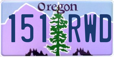 OR license plate 151RWD