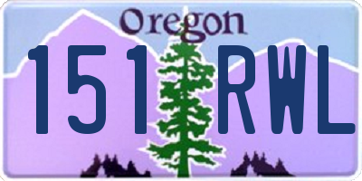 OR license plate 151RWL