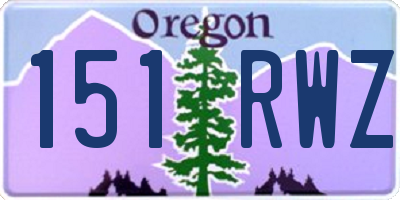 OR license plate 151RWZ